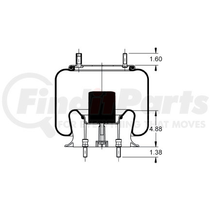 AS-8410 by TRIANGLE SUSPENSION - Triangle Air Spr - Rolling Lobe, Triangle Bellows # 6363, ContiTech Bellows # 9 10-16