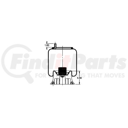 AS-8552 by TRIANGLE SUSPENSION - Triangle Air Spr - Rolling Lobe, Triangle Bellows # 6364, ContiTech Bellows # 9 10-19