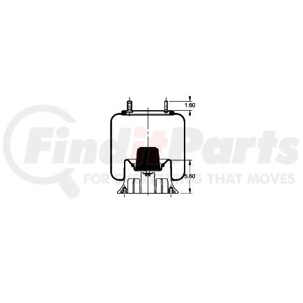 AS-8355 by TRIANGLE SUSPENSION - Triangle Air Spr - Rolling Lobe, Triangle Bellows # 6364, ContiTech Bellows # 9 10-19