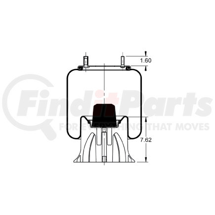 AS-8321 by TRIANGLE SUSPENSION - Triangle Air Spr - Rolling Lobe, Triangle Bellows # 6364, ContiTech Bellows # 9 10-19