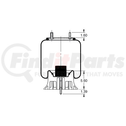 AS-8384 by TRIANGLE SUSPENSION - Triangle Air Spr - Rolling Lobe, Triangle Bellows # 6364, ContiTech Bellows # 9 10-19