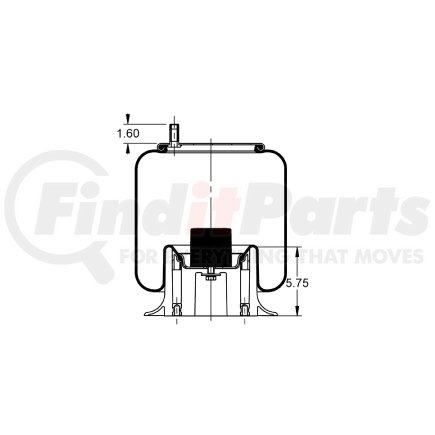 AS-8435 by TRIANGLE SUSPENSION - Triangle Air Spr - Rolling Lobe, Triangle Bellows # 6387, ContiTech Bellows # 9 10-19