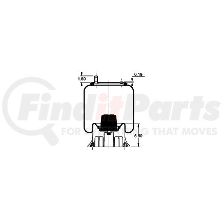 AS-8762 by TRIANGLE SUSPENSION - Triangle Air Spr - Rolling Lobe, Triangle Bellows # 6364, ContiTech Bellows # 9 10-19