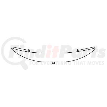 Triangle Suspension TRA076 Trailer Spring Reyco, lvs-1, Full Taper, SE:21-1/2; LE:21-1/2; S-End: - - -; L-End: 0; Grading: