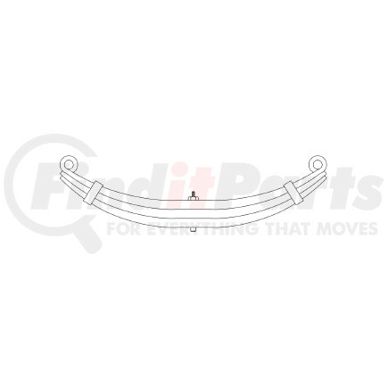 Triangle Suspension 22-1175 Chevrolet - Truck, R Spr, Lvs:3 FT; OEM# 22132577; SE Length: 30; LE Length: 30; SE End: RB172;