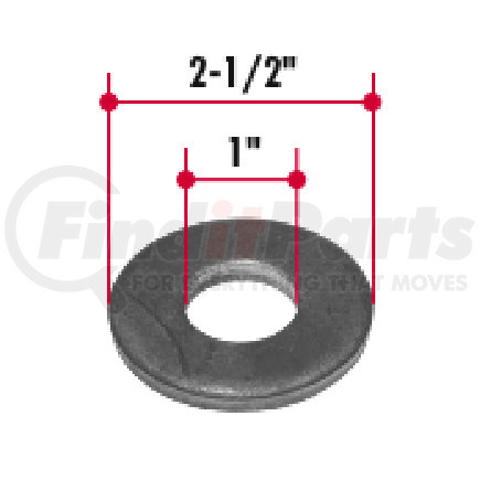 Triangle Suspension H153 Axle Torque Rod Hutchens Torque Rod Washer (1-1/6 x 2-1/2 x 1/4)