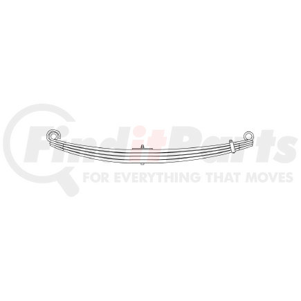 Triangle Suspension 62-858 Mack, F Spr, Lvs:PD/4 FT; OEM# 2QK3363; SE Length: 25-1/8; LE Length: 29-7/8; SE End: MB1; LE End: