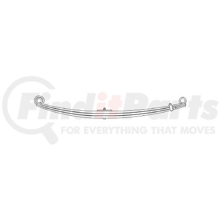 Triangle Suspension 62-840 Mack, F Spr, Lvs:PD/3 FT; OEM# 2QK3347; SE Length: 25-1/8; LE Length: 29-7/8; SE End: MB1; LE End: