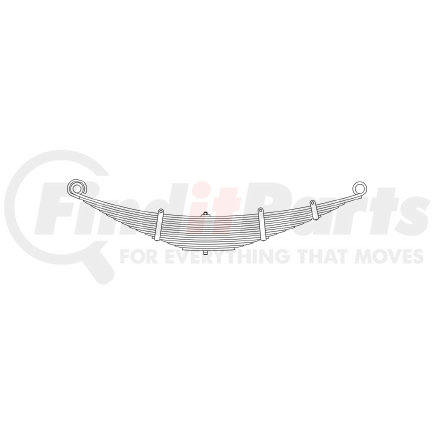 62-876 by TRIANGLE SUSPENSION - Mack, F Spr, Lvs:16 ; OEM# 2QK3381A; SE Length: 25-1/8; LE Length: 29-7/8; SE End: MB1; LE End: TB69; Grading 1/447, 15/401