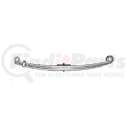 62-1104 by TRIANGLE SUSPENSION - Mack, Parabolic Front Spring; OEM# 25194810; SE Length: 26-1/4; LE Length: 26-5/8; BE End: TB78; Grading: 2PD/.323, 3/.875