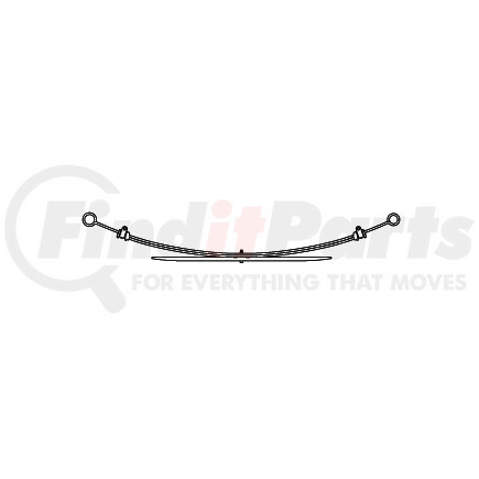 22-1221 by TRIANGLE SUSPENSION - Chevrolet - Truck, R Spr, Lvs:2/1 ; OEM# 15033928; SE Length: 32; LE Length: 32; SE End: RB250-b; LE End: RB172-b; Grading 1/401, 1/423, 1/750