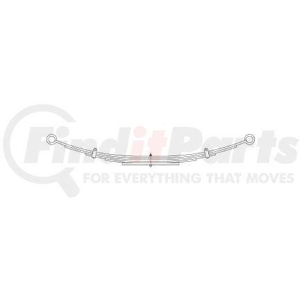 22-1009 by TRIANGLE SUSPENSION - Chevrolet - Truck, R Spr, Lvs:5 ; OEM# ; SE Length: 28; LE Length: 28; SE End: RB218-b; LE End: RB219-b; Grading 3/473, 1/447, 1/558