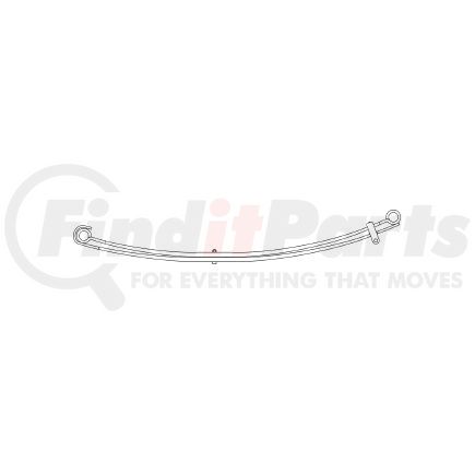 22-484 by TRIANGLE SUSPENSION - Chevrolet - Truck, F Spr, Lvs:2 FT; OEM# 15651015; SE Length: 25-1/8; LE Length: 35; SE End: RB190-b; LE End: RB190-b; Grading 2/827