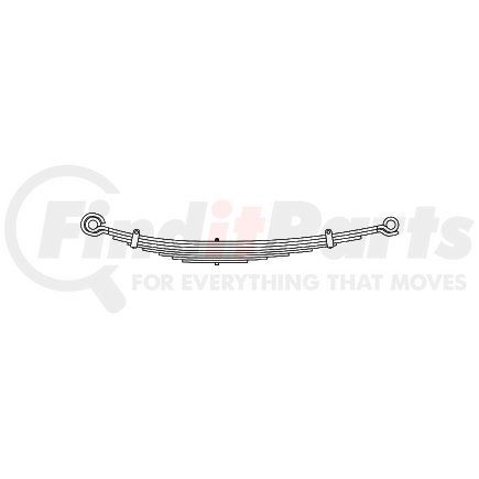 22-498 by TRIANGLE SUSPENSION - Chevrolet - Truck, F Spr, Lvs:8 ; OEM# 15687390; SE Length: 25-1/8; LE Length: 35; SE End: RB190-b; LE End: RB190-b; Grading 5/551, 3/512