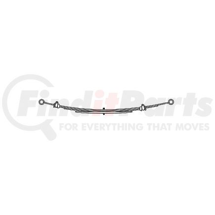 22-1195 by TRIANGLE SUSPENSION - Chevrolet - Truck, R Spr, Lvs:3/1 ; OEM# 15741121; SE Length: 26; LE Length: 28; SE End: RB255-b; LE End: RB255-b; Grading 1/360, 1/341, 1/323, 1/558