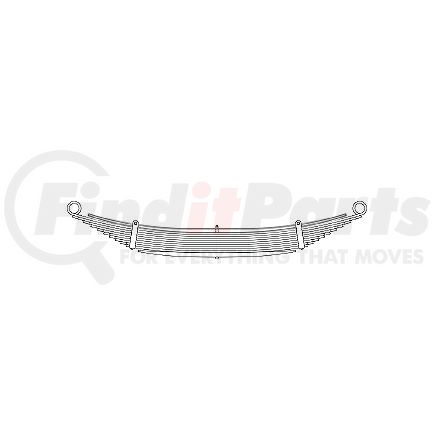 22-945 by TRIANGLE SUSPENSION - Chevrolet - Truck, R Spr, Lvs:1-10/1 A; OEM# 15953429; SE Length: 26; LE Length: 26; SE End: RB129; LE End: RB129; Grading 1/625 - 10/360, 1/770