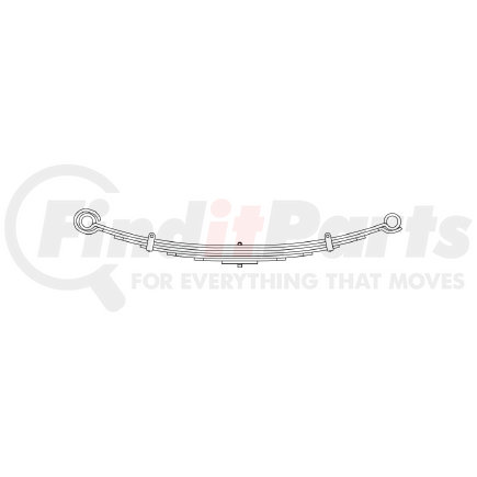 55-140 by TRIANGLE SUSPENSION - International - Navistar, F Spr, Lvs:6/PD ; OEM# 1661421C91; SE Length: 25; LE Length: 25; SE End: RB75-b; LE End: RB75-b; Grading 6/423, 1/499