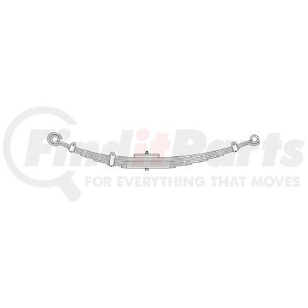 55-142 by TRIANGLE SUSPENSION - International - Navistar, F Spr, Lvs:2/PD/7 ; OEM# 1661498C91; SE Length: 25; LE Length: 29; SE End: RNK-b; LE End: RNK-b; Grading 2/447, 7/401