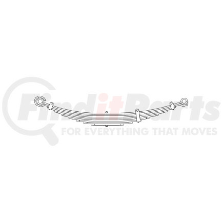 55-156 by TRIANGLE SUSPENSION - International - Navistar, F Spr, Lvs:SE/8/3PD ; OEM# 1667482C91; SE Length: 25; LE Length: 29; SE End: RNK-b; LE End: RNK-b; Grading 1/323, 11/447