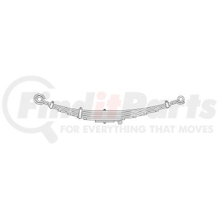 Triangle Suspension 55-158 International - Navistar, F Spr, Lvs:7/SE ; OEM# 1667499C92; SE Length: 25; LE Length: 29; SE End: