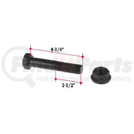 BK2 by TRIANGLE SUSPENSION - Binkley Torque Rod Bolt w/Nut