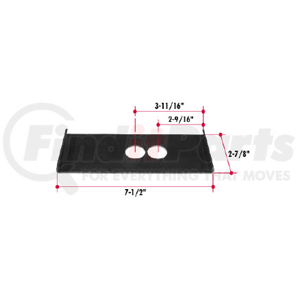 E319-75 by TRIANGLE SUSPENSION - Peterbilt Top U-Bolt Plate