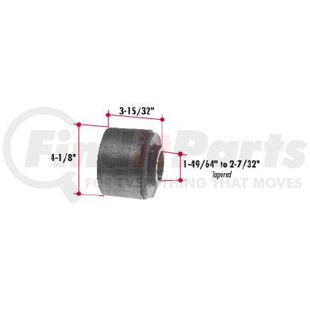 Triangle Suspension KW4UB Axle Torque Rod KW. Torque Rod Bush