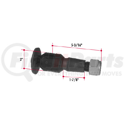 HS73 by TRIANGLE SUSPENSION - Hendrickson Torque Rod Bushing - Tapered End; Used in UR630, UR680, UR681 Ultra Rods