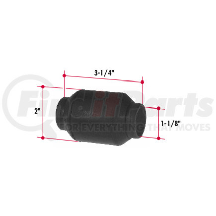 HS75 by TRIANGLE SUSPENSION - Hendrickson Torque Rod Bushing; Used in UR620, UR670, UR761 Ultra Rods