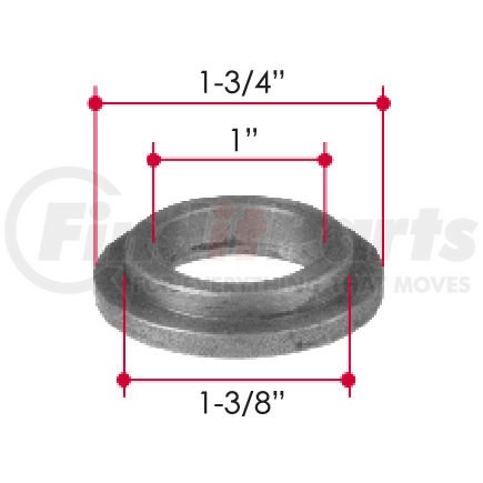 H240 by TRIANGLE SUSPENSION - Hutchens Repair Washer/Bushing - Hanger; Repairs Torque Rod Mounting Holes on Front and Center Hangers; 1-3/4 OD x 1-3/8 ID