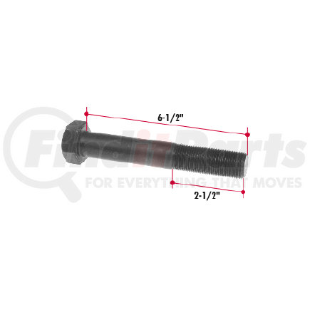 B1495-62 by TRIANGLE SUSPENSION - Mack Insulator BoxBolt (7/8-14x5-1/4)