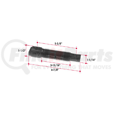 B1338-62 by TRIANGLE SUSPENSION - Mack Thd. Pin(Rpl.44Qk25)