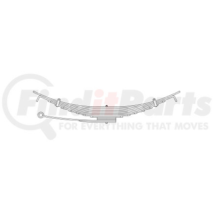 Triangle Suspension 55-1215 International - Navistar, R Spr, Lvs:9/3PD/2 ; OEM# 3534536C91; SE Length: 30-1/4; LE Length: