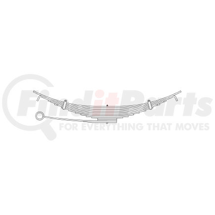 55-1217 by TRIANGLE SUSPENSION - International - Navistar, R Spr, Lvs:10/2PD/2 ; OEM# 3534537C91; SE Length: 30-1/4; LE Length: 30-1/4; SE End: HK-2; LE End: HK-2; Grading 6/499, 8/447