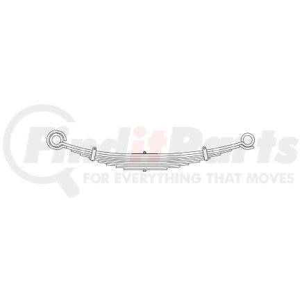 55-1236 by TRIANGLE SUSPENSION - International - Navistar, F Spr, Lvs:9 ; OEM# 3540083C91; SE Length: 25; LE Length: 29; SE End: RB269-b; LE End: RB269-b; Grading 2/590, 7/447