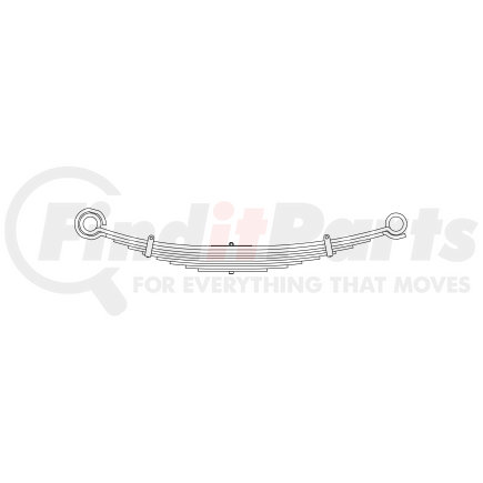 55-1246 by TRIANGLE SUSPENSION - International - Navistar, F Spr, Lvs:9 ; OEM# 3540084C91; SE Length: 25; LE Length: 29; SE End: RB269-b; LE End: RB269-b; Grading 1/662, 1/625, 7/473