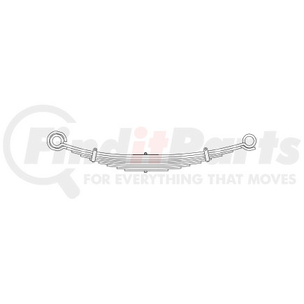 Triangle Suspension 55-1246 International - Navistar, F Spr, Lvs:9 ; OEM# 3540084C91; SE Length: 25; LE Length: 29; SE End: