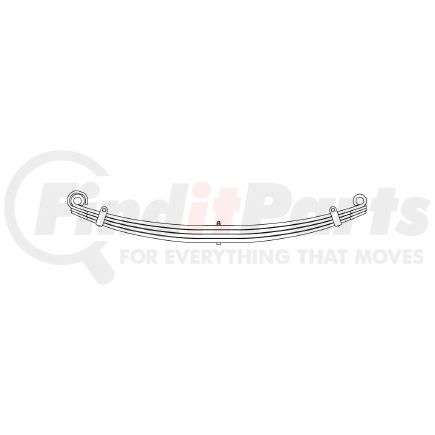 96-982 by TRIANGLE SUSPENSION - White Volvo, F Spr, Lvs:4 FT; OEM# 371010058; SE Length: 26-1/4; LE Length: 26-1/4; SE End: PLK; LE End: PLK; Grading 4/750