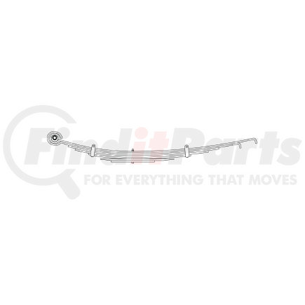 22-334 by TRIANGLE SUSPENSION - Chevrolet - Truck, F Spr, Lvs:5/2 ; OEM# 3891343; SE Length: 22-3/8; LE Length: 33-3/8; SE End: RB90-b; LE End: HK-1-2; Grading 2/401, 5/447