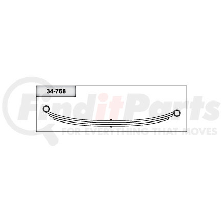 34-768 by TRIANGLE SUSPENSION - For Dodge - Truck, F Spr, Lvs:3 ; OEM# 3828910; SE Length: 24; LE Length: 24; SE End: RB57; LE End: RB57-e; Grading 1/499, 2/447