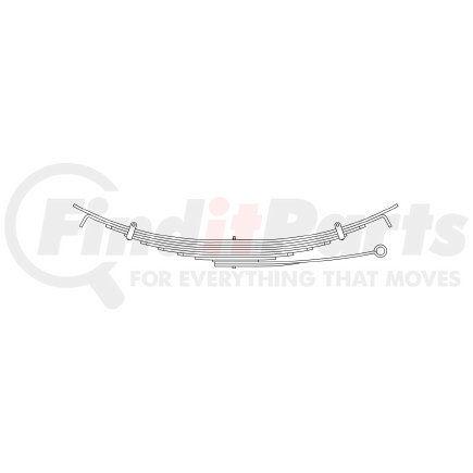 55-043 by TRIANGLE SUSPENSION - International - Navistar, R Spr, Lvs:8/1/2 ; OEM# 471286C91; SE Length: 30-1/4; LE Length: 30-1/4; SE End: HK-2; LE End: HK-2; Grading 8/447, 3/401