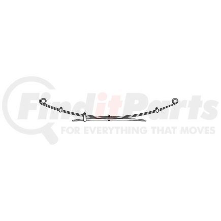 90-299 by TRIANGLE SUSPENSION - Toyota, R Spr, Lvs: 2/1, ML; OEM# 48220-04190; SE Length: 700mm; LE Length: 700mm; SE End: RB192; LE End: RB260; Grading 2/9mm, 1/16mm