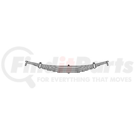 55-021 by TRIANGLE SUSPENSION - International - Navistar, R Spr, Lvs:8 ; OEM# 493962C91; SE Length: 23; LE Length: 25; SE End: HK-2; LE End: HK-2; Grading 8/449