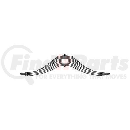 Triangle Suspension 62-153 Mack, R Spr, Lvs:10 CB; OEM# 4QK4001; SE Length: 26; LE Length: 26; SE End: HO-1-3; LE End: