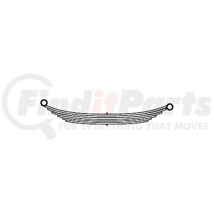 34-800 by TRIANGLE SUSPENSION - For Dodge - Truck, F Spr, Lvs:6 ; OEM# 52038045; SE Length: 24; LE Length: 24; SE End: RB81; LE End: RB57-r; Grading 6/360