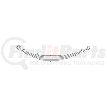 Triangle Suspension 55-896 International - Navistar, F Spr, Lvs:7/2PD ; OEM# 572371C91; SE Length: 25; LE Length: 29; SE End: