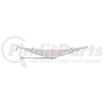 46-1189 by TRIANGLE SUSPENSION - Freightliner, R Spr, Lvs:10/3 ; OEM# 6803200005; SE Length: 29-1/2; LE Length: 29-1/2; SE End: HK-2; LE End: - - -; Grading 8/590, 2/473, 1/360, 1/447, 1/360