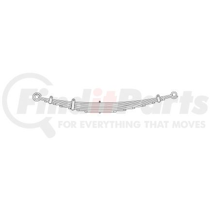 46-1250 by TRIANGLE SUSPENSION - Freightliner, F Spr, Lvs:8 ; OEM# 6803200702; SE Length: 27-15/16; LE Length: 33-1/16; SE End: RNK-b; LE End: RNK-b; Grading 8/527