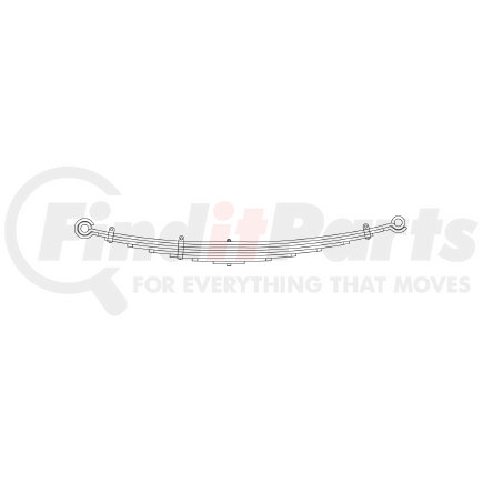 46-1300 by TRIANGLE SUSPENSION - Freightliner, F Spr, Lvs:7 ; OEM# 6803200902; SE Length: 28; LE Length: 33; SE End: PB18-b; LE End: PB18-b; Grading 8/536