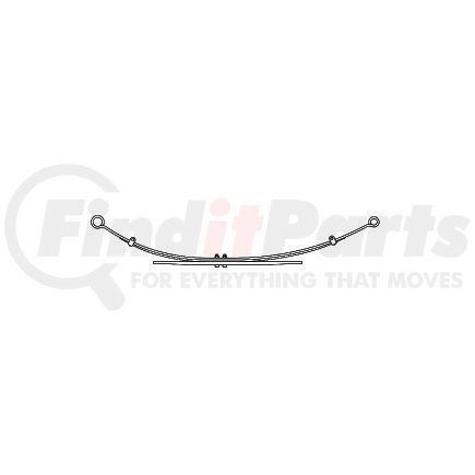 43-1679 by TRIANGLE SUSPENSION - Ford - Truck, R Spr, Lvs:2/1 ; OEM# 6L3Z5560RB; SE Length: 25-5/8; LE Length: 31-5/16; SE End: RB275; LE End: RB276; Grading 1/0.401, 1/0.360, 1/0.669